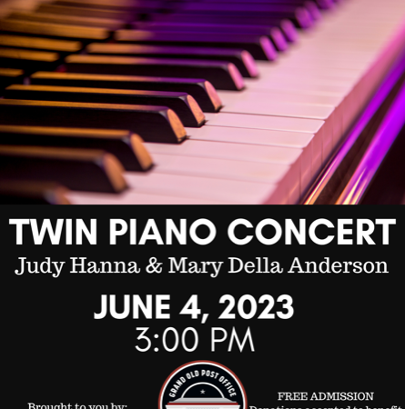 Twin Piano Concert June 4th 2023