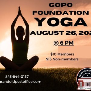 GOPO Foundation Presents Yoga with Susan Weesner August 26th, 2025
