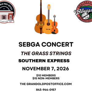 SEBGA Monthly Bluegrass Concert November 7th, 2026