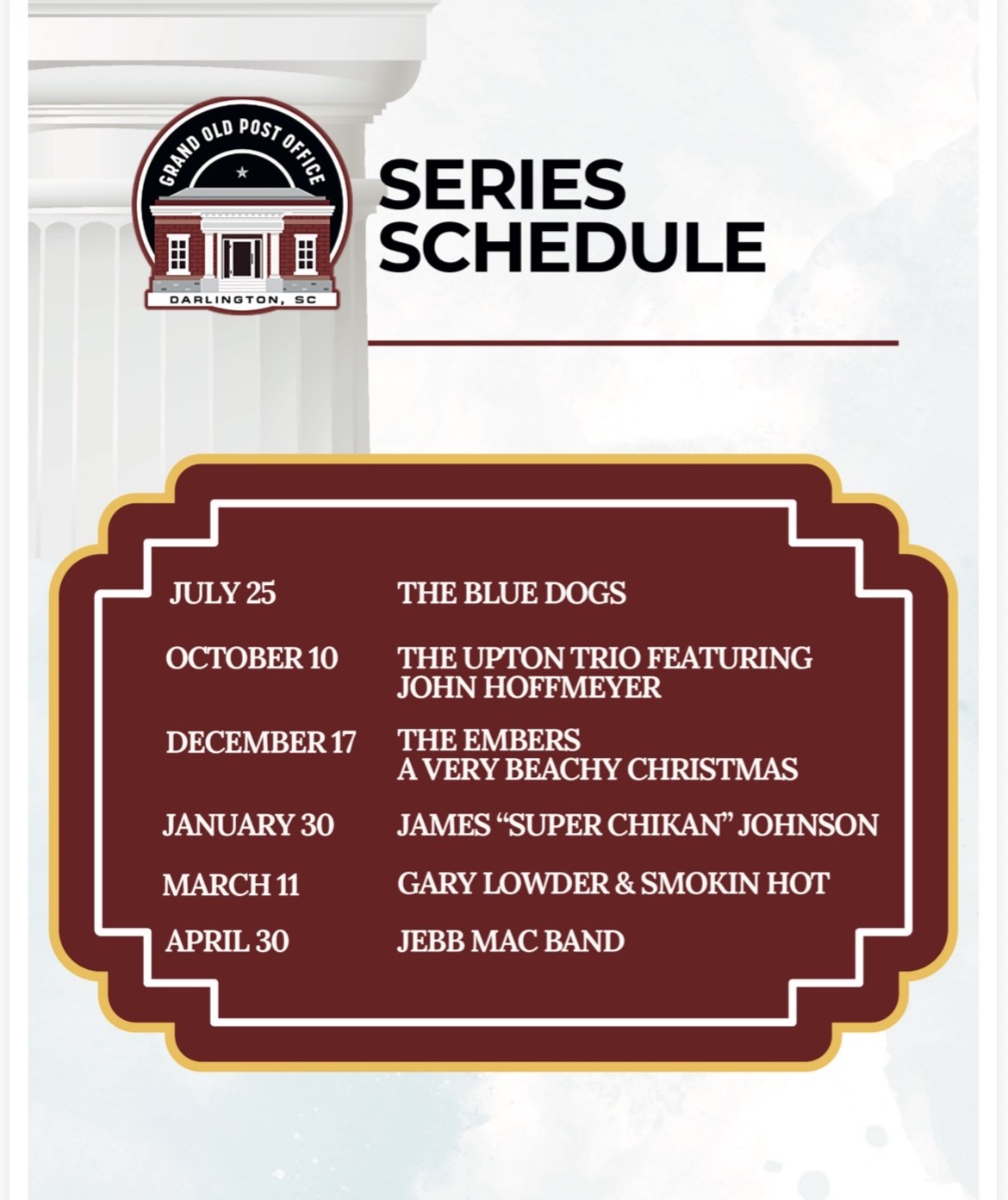  Upcoming Concert Series!
